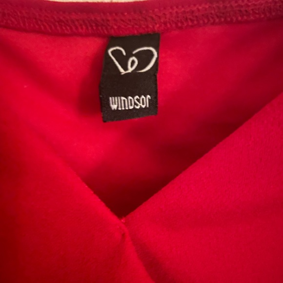 WINDSOR RED OFF THE SHOULDER CROP TOP - Picture 2 of 3
